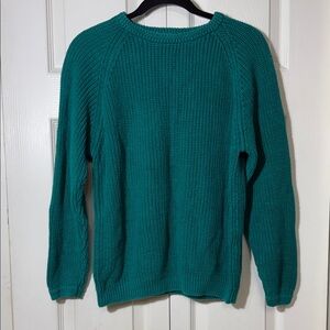 Teal Women's Cowl Neck Sweater